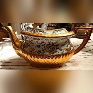 Antique Georgian Gibson England Teapot Planter No Lid Has Wear And Repair